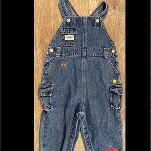 Vintage OshKosh B'gosh Blue Denim Kids Overalls 18 months